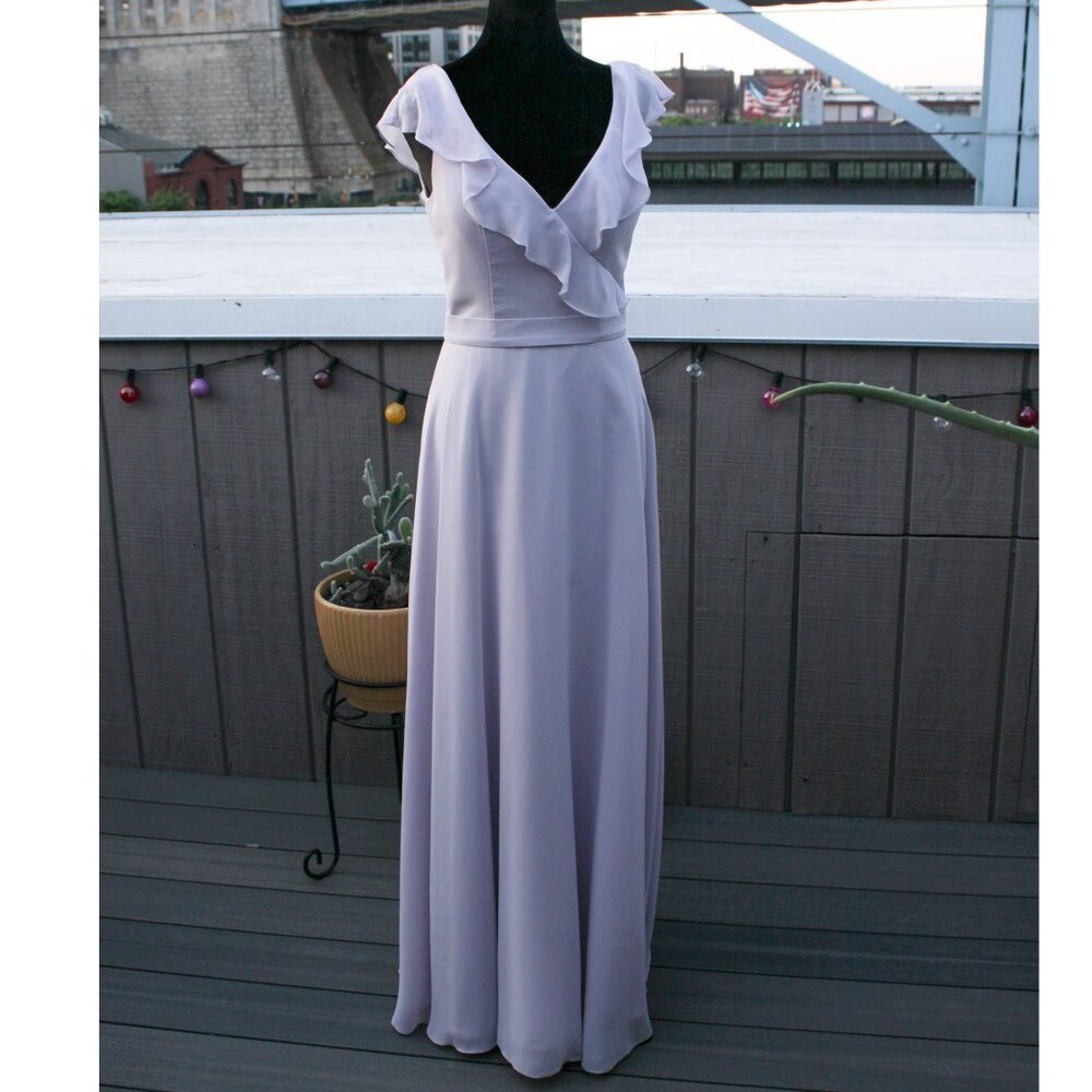Mori Lee 21527 Ruffle Cap Sleeve Bridesmaid Dress - Wisteria